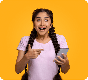 a girl downloading mygold app