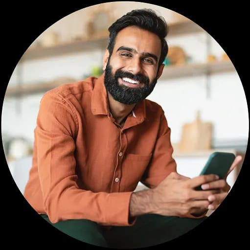 a man with a phone